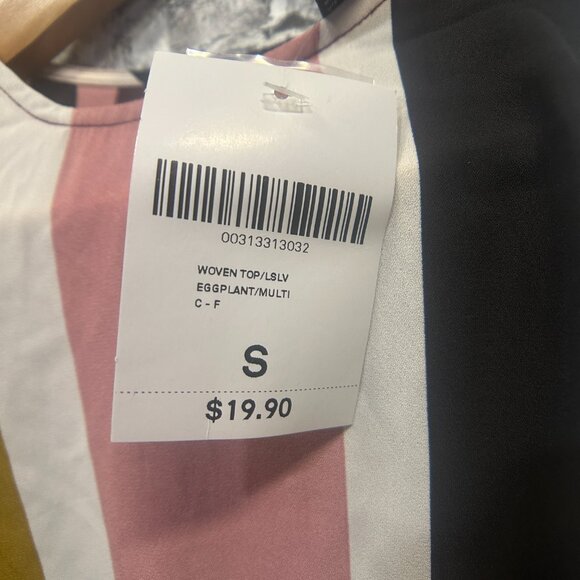 EUC Forever 21 Pink, Yellow, Black Blouse Cropped Size Small - Picture 12 of 14